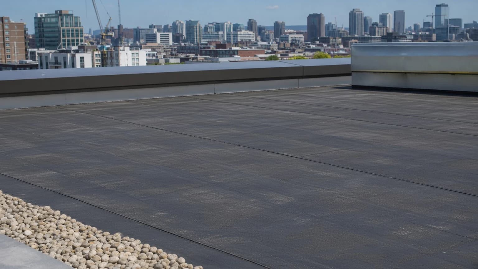 Bare flat roof before Tokoz Ecogreen trays