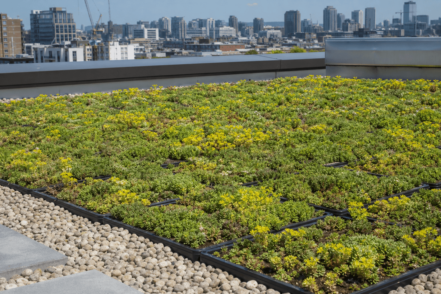 Tokoz Ecogreen yeşil çatı tepsisi uygulaması