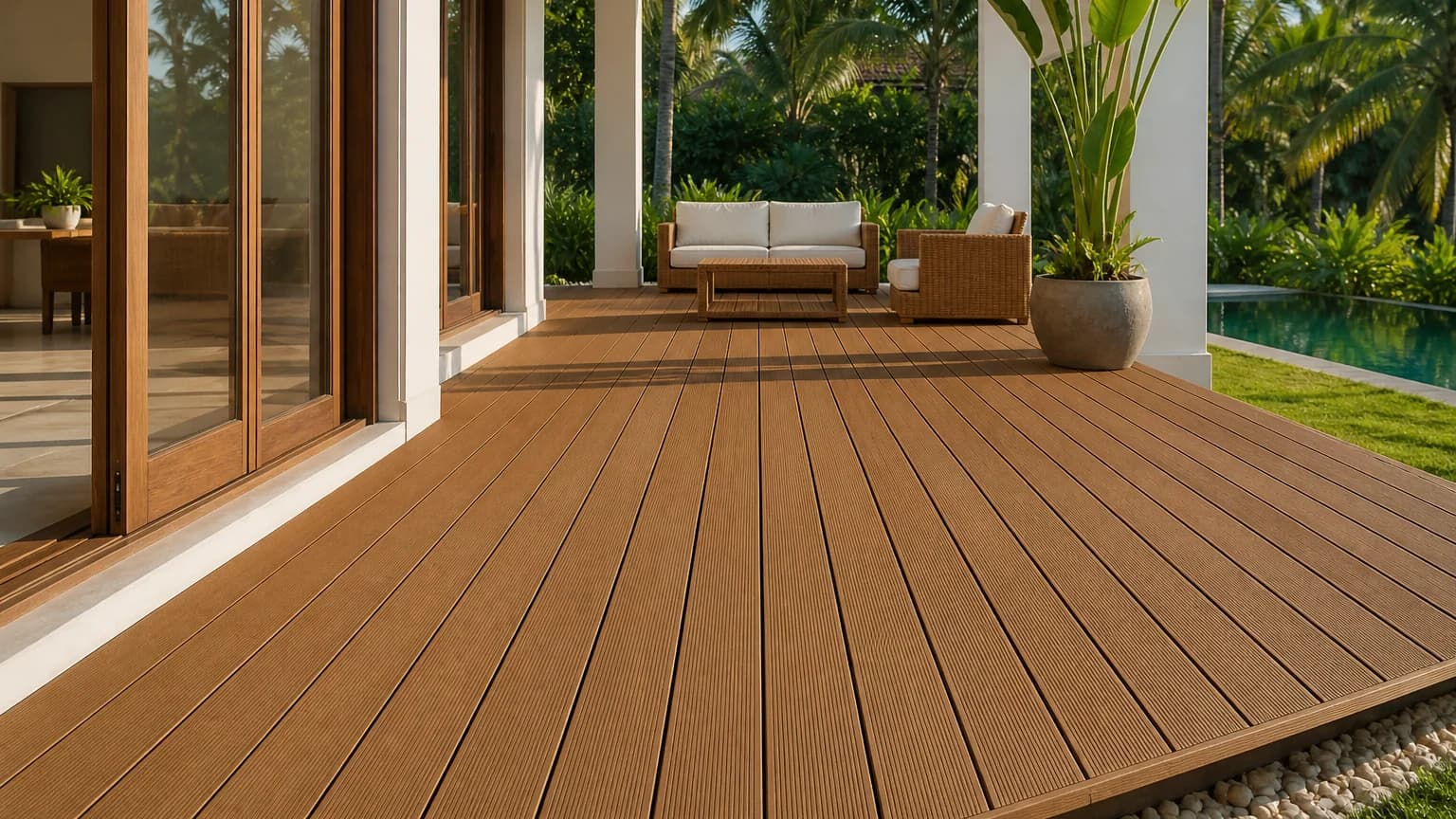 Tokoz WPC teak deck after replacement Tokoz WPC teak deck after replacement