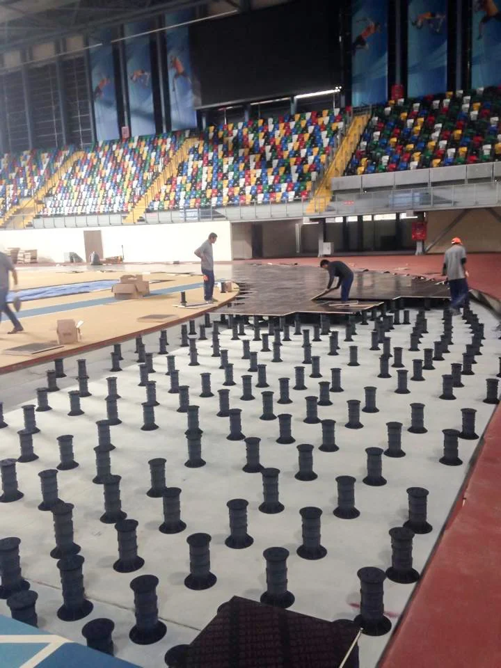 Sinan Erdem Sports Complex — Tokoz pedestal installation