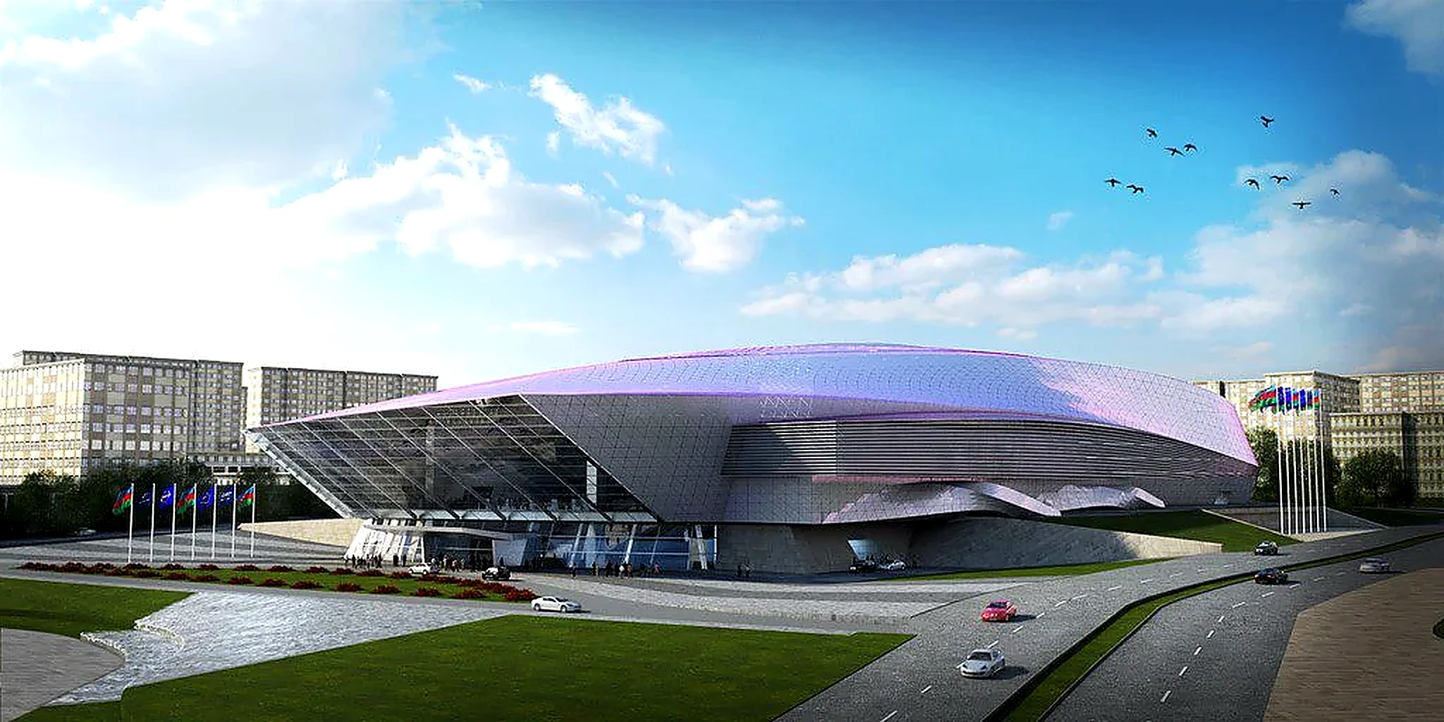 Baku Convention Center — instalación de plots Tokoz